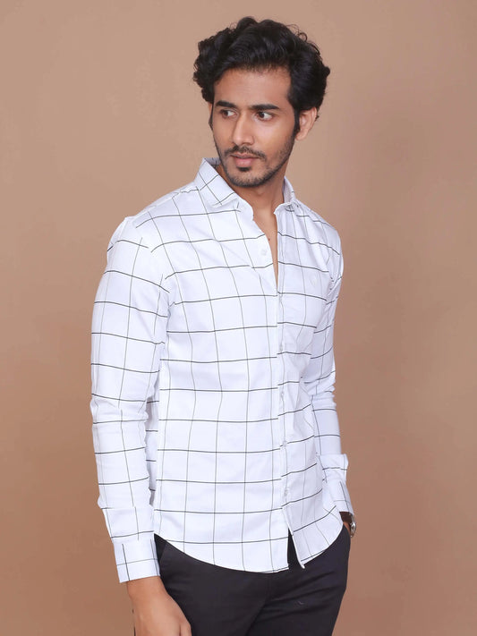 Buy-Ravinik-Men-Windowpane-Lycra-Classic-Collar-Full-Sleeve-Cotton-White-Shirt