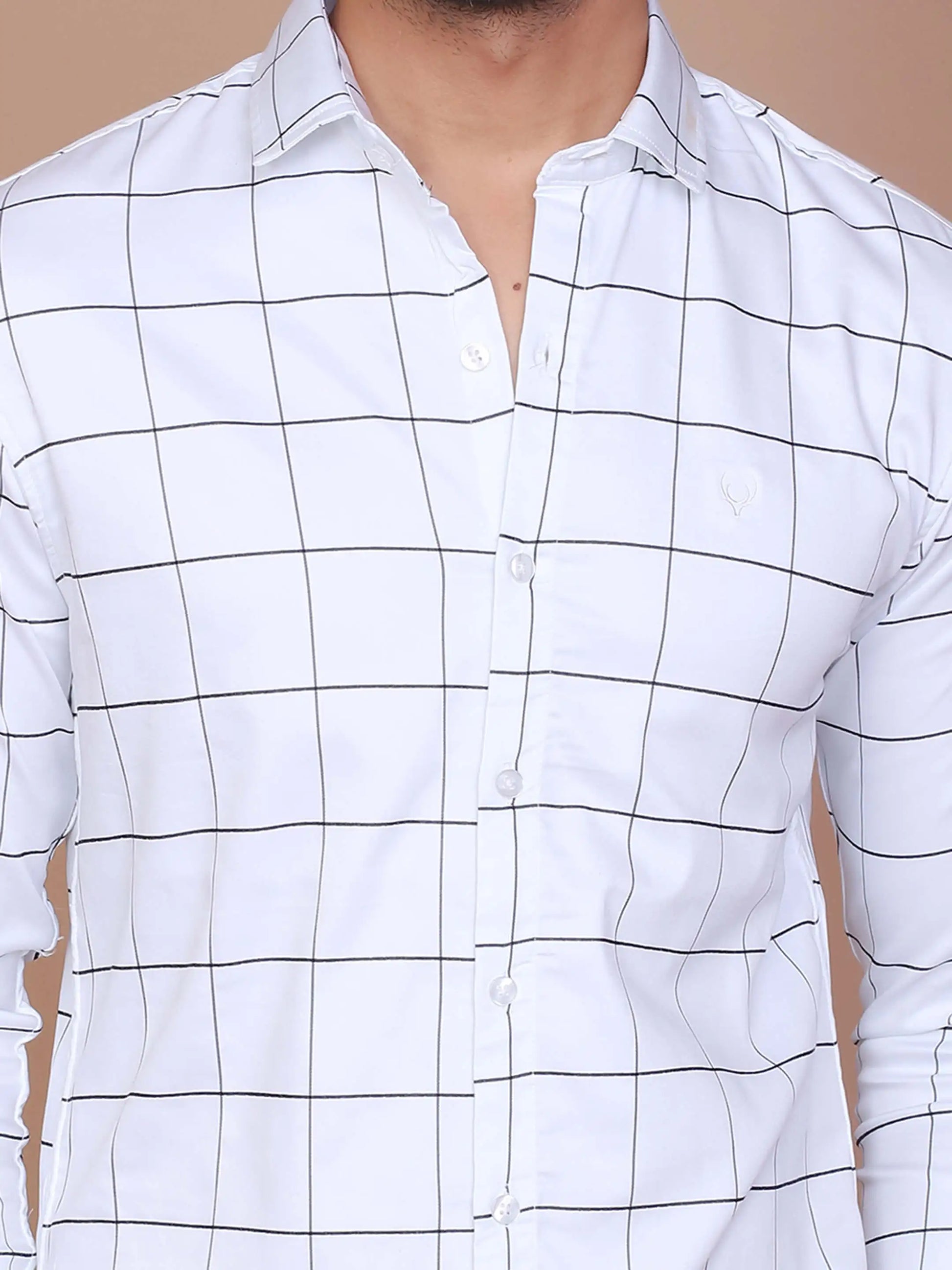 Buy-Ravinik-Men-Windowpane-Lycra-Classic-Collar-Full-Sleeve-Cotton-White-Shirt