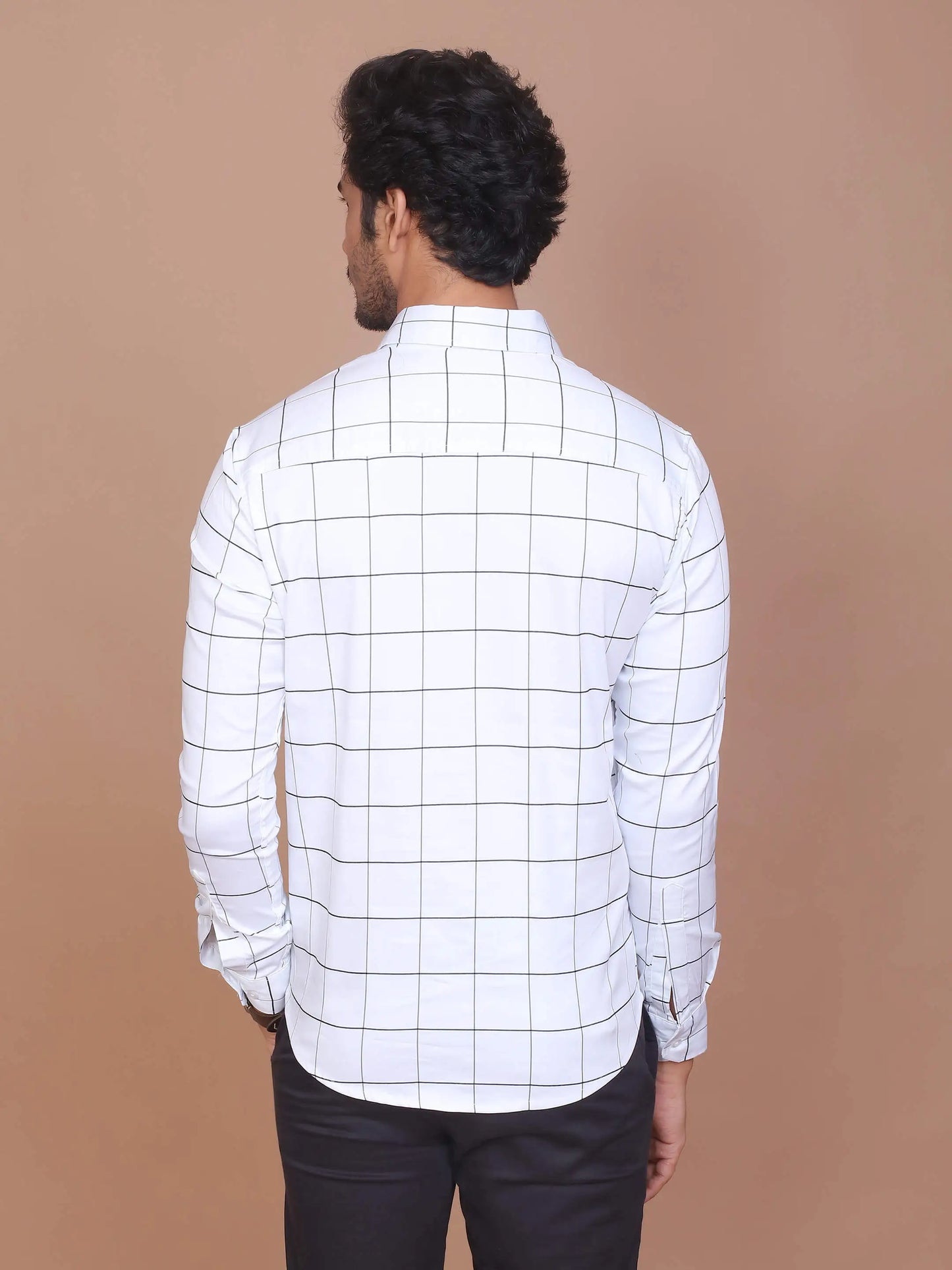 Buy-Ravinik-Men-Windowpane-Lycra-Classic-Collar-Full-Sleeve-Cotton-White-Shirt