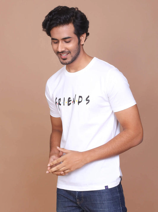 Buy-Ravinik-Men-friends-printed-white-round-neck-tshirt