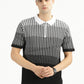 Buy-Ravinik-men-Color-Ramp-Knitted-Classic-Collar-Half-Sleeve-Black-White-Cotton-Sweatshirt