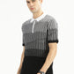 Buy-Ravinik-men-Color-Ramp-Knitted-Classic-Collar-Half-Sleeve-Black-White-Cotton-Sweatshirt