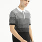 Buy-Ravinik-men-Color-Ramp-Knitted-Classic-Collar-Half-Sleeve-Black-White-Cotton-Sweatshirt