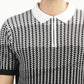 Buy-Ravinik-men-Color-Ramp-Knitted-Classic-Collar-Half-Sleeve-Black-White-Cotton-Sweatshirt