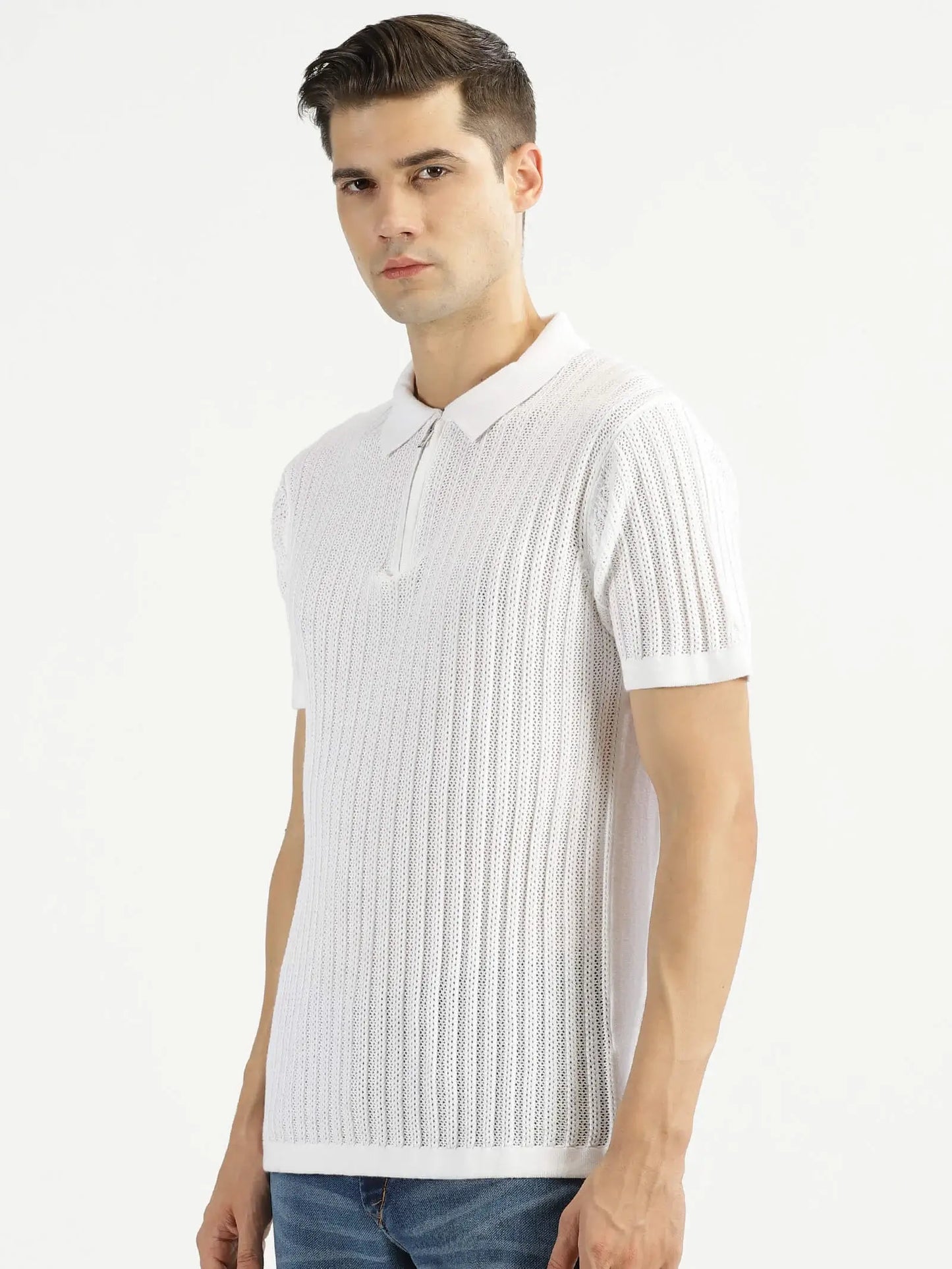 Buy-Ravinik-men-crochet-knitted-classic-collar-half-sleeve-slim-fit-white-sweatshirt