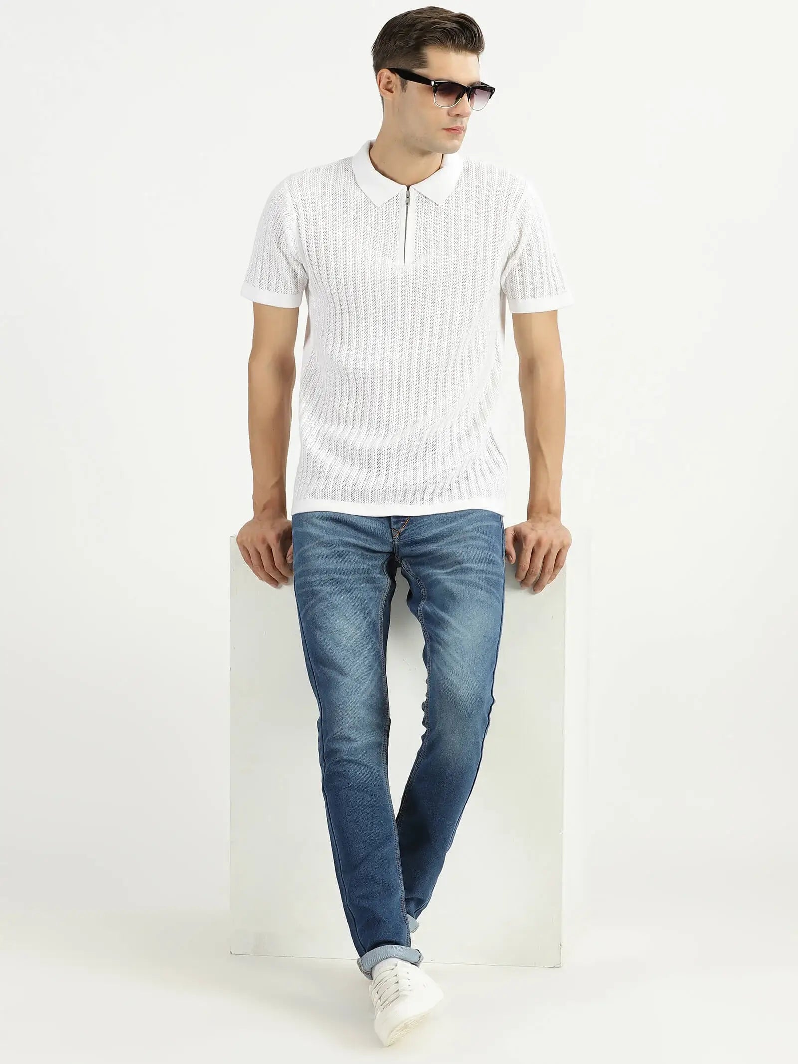 Buy-Ravinik-men-crochet-knitted-classic-collar-half-sleeve-slim-fit-white-sweatshirt