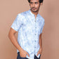 Buy-Ravink-Men-Denim-Feel-Band-Collar-Printed-Cotton-Light-Blue-Shirt