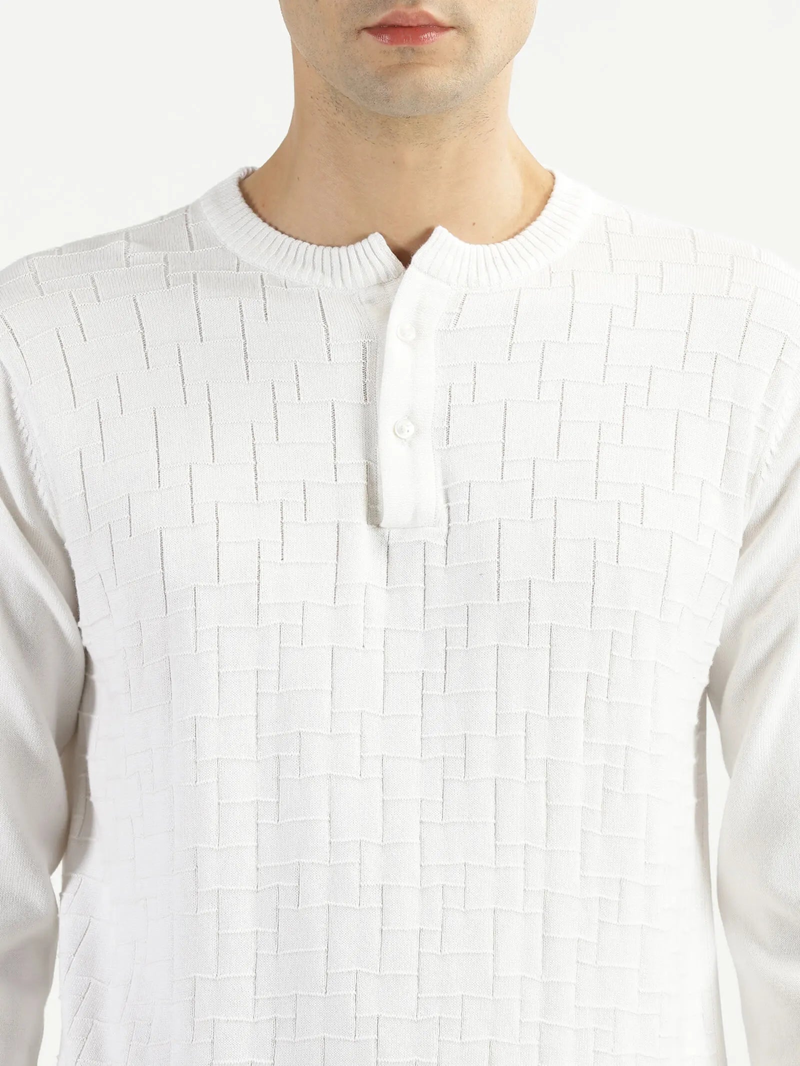 buy-ravinik-men-chaotic-blocks-knitted-band-collar-cotton-full-sleeve-white-sweatshirt